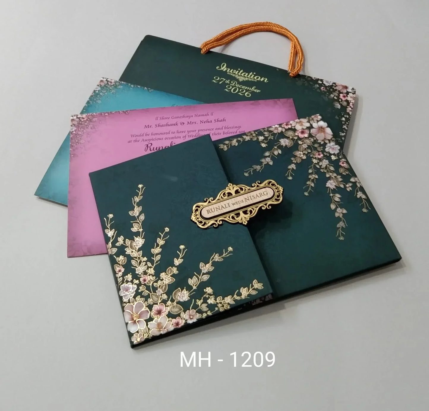 Gulshan Card Collection Designer Wedding Invitation Card (Pack of 50)