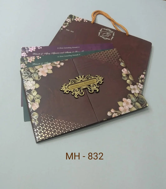 Gulshan Card Collection Designer Wedding Invitation Card (Pack of 50)