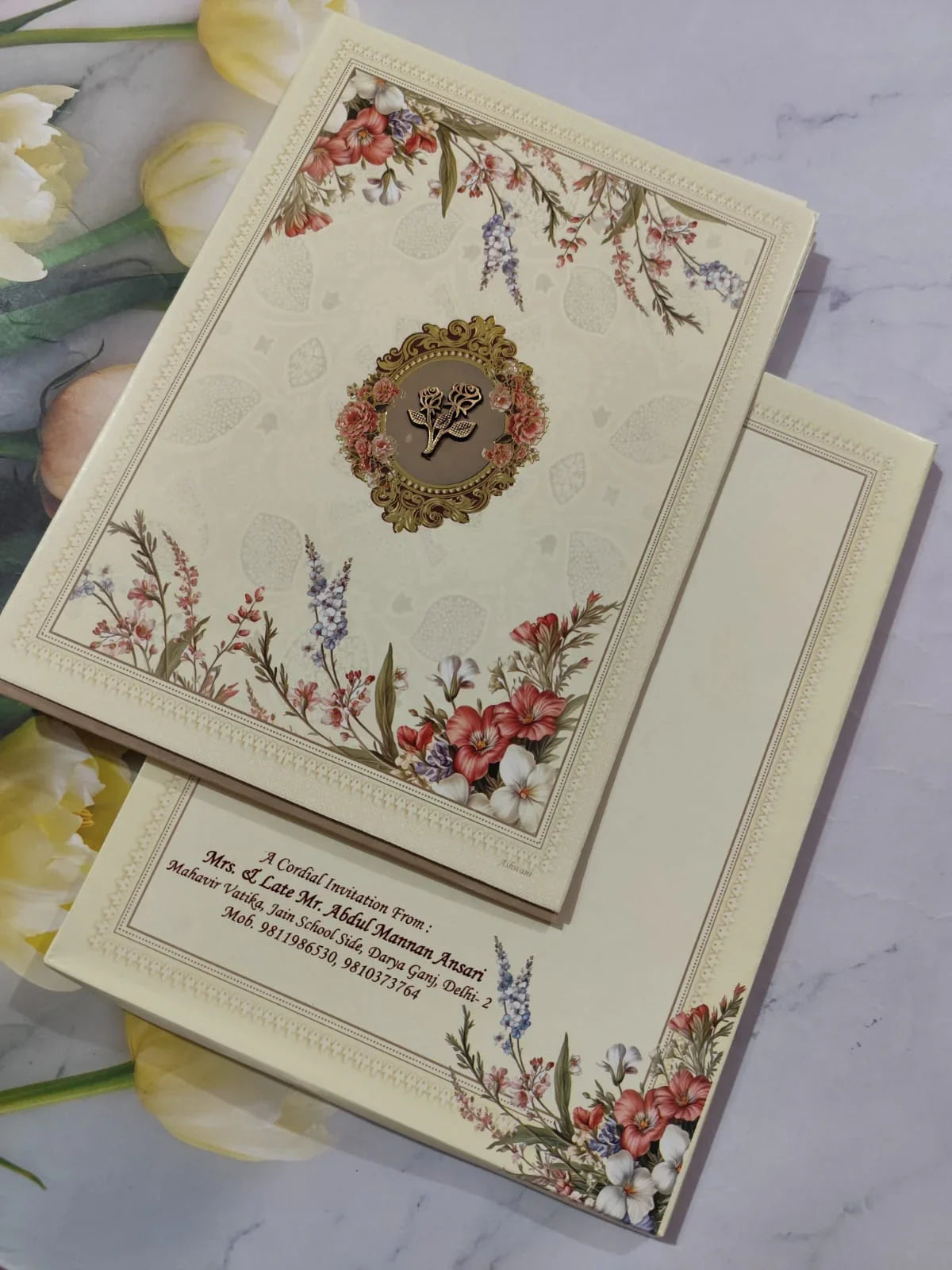 Gulshan Card Collection Designer Wedding Invitation Card (Pack of 50) SD