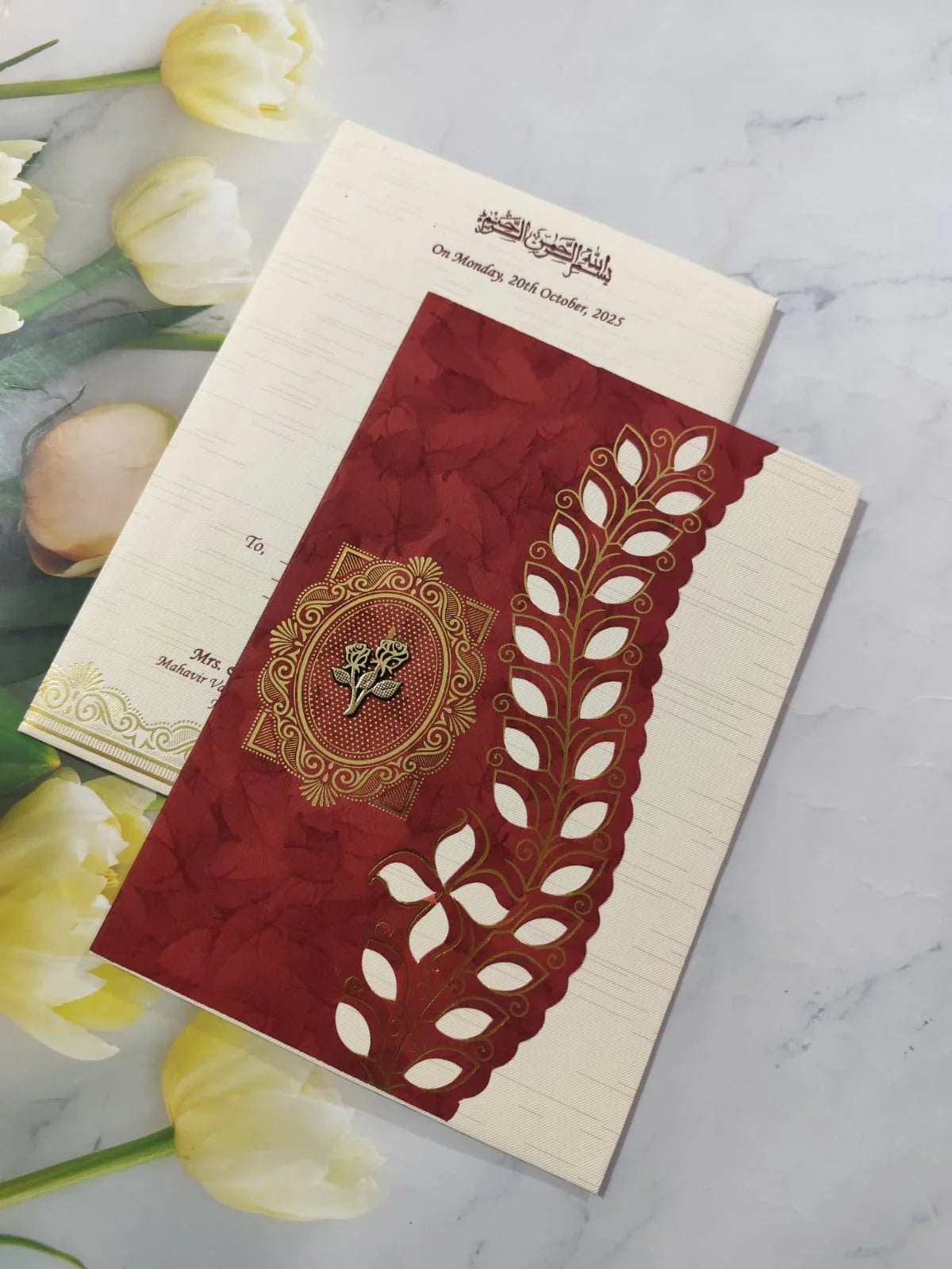 Gulshan Card Collection Designer Wedding Invitation Card (Pack of 50) FT