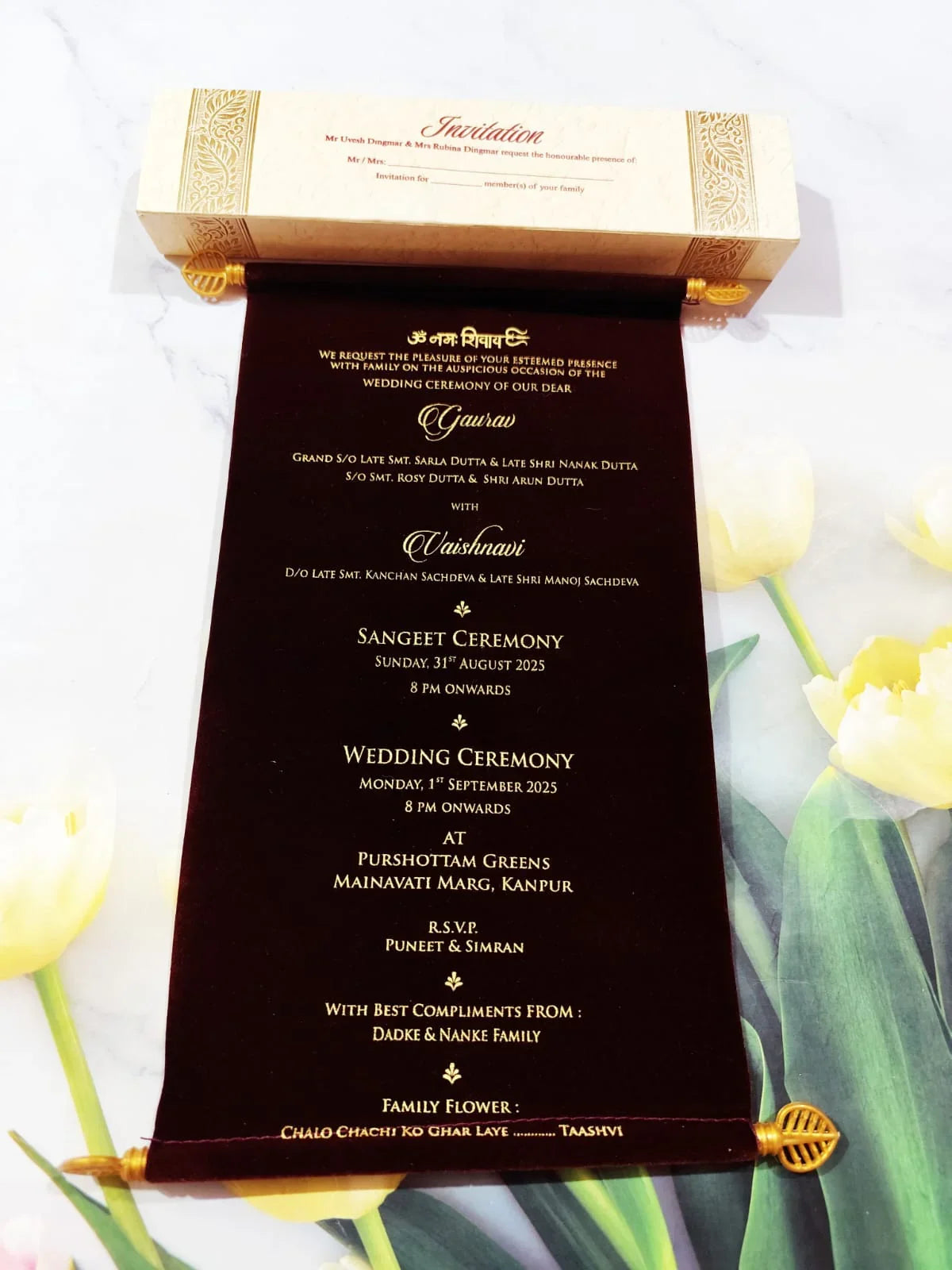 Gulshan Card Collection Designer Wedding Invitation Card (Pack of 50)