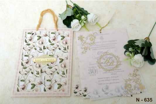 Gulshan Card Collection Designer Wedding Invitation Card (Pack of 50)