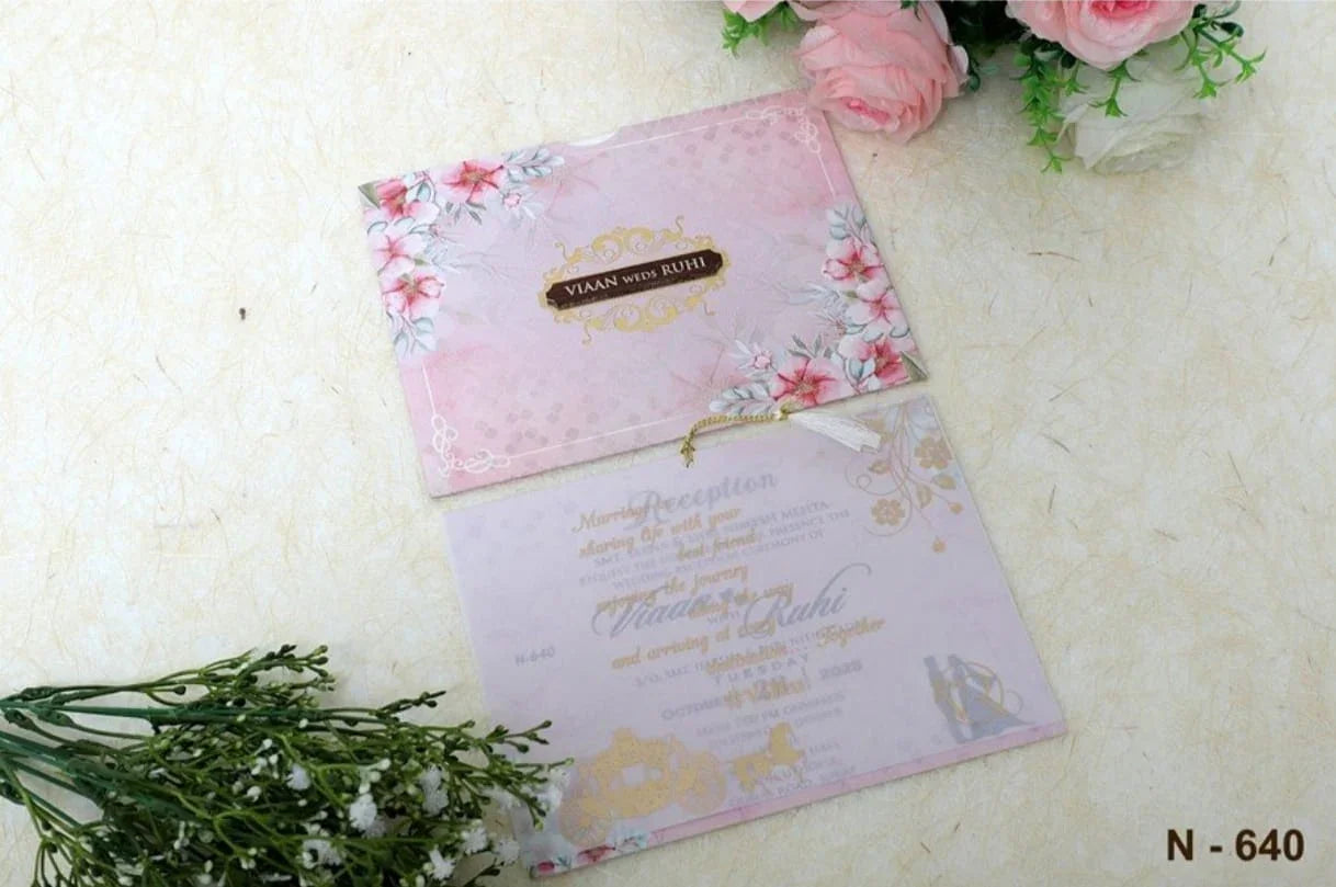 Gulshan Card Collection Designer Wedding Invitation Card (Pack of 50)