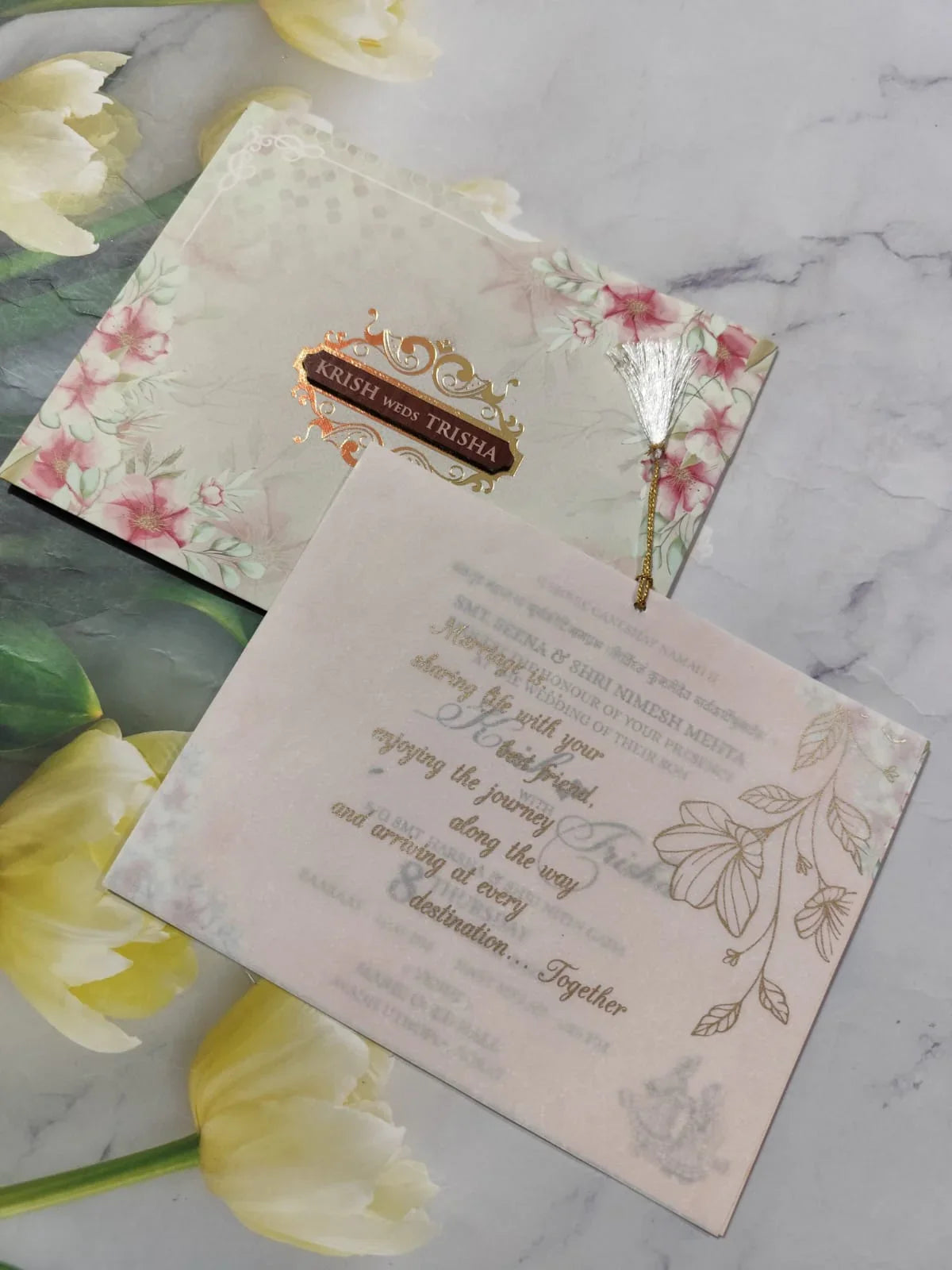 Gulshan Card Collection Designer Wedding Invitation Card (Pack of 50)