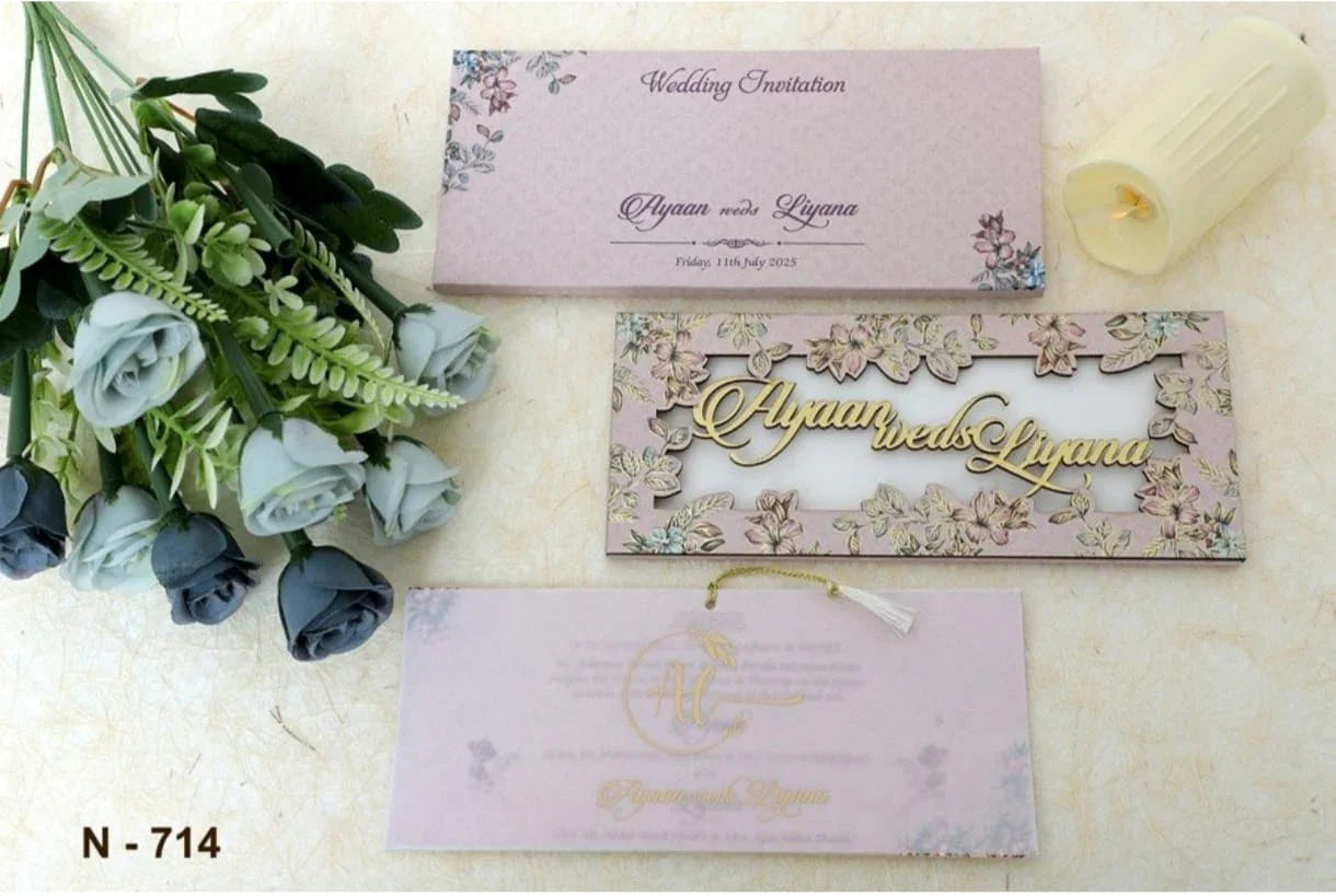 Gulshan Card Collection Designer Wedding Invitation Card (Pack of 50)