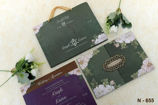 Gulshan Card Collection Designer Wedding Invitation Card (Pack of 50)
