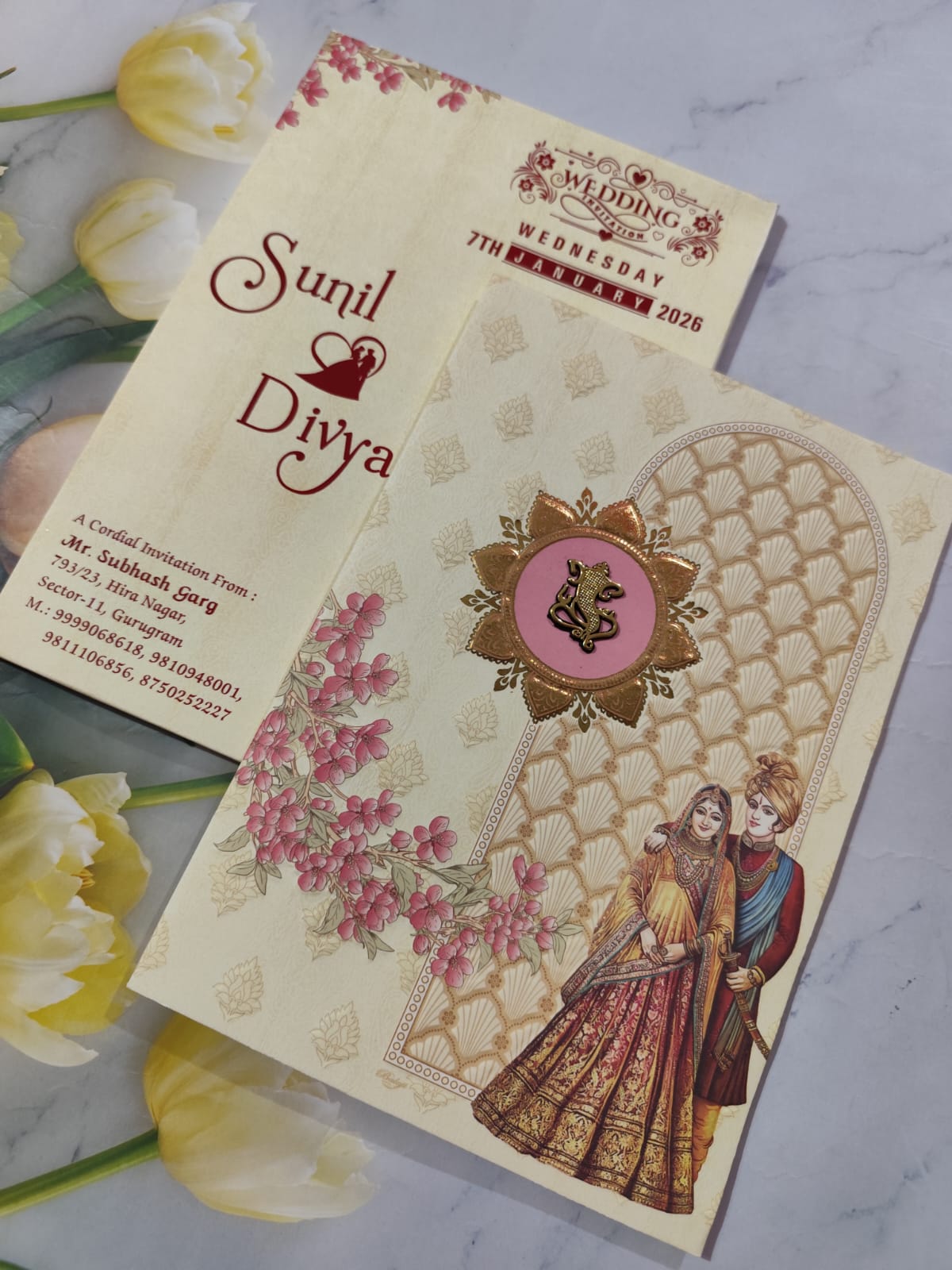 Gulshan Card Collection Designer Wedding Invitation Card (Pack of 50) AC 1125/38