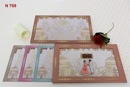 Gulshan Card Collection Designer Wedding Invitation Card (Pack of 50)