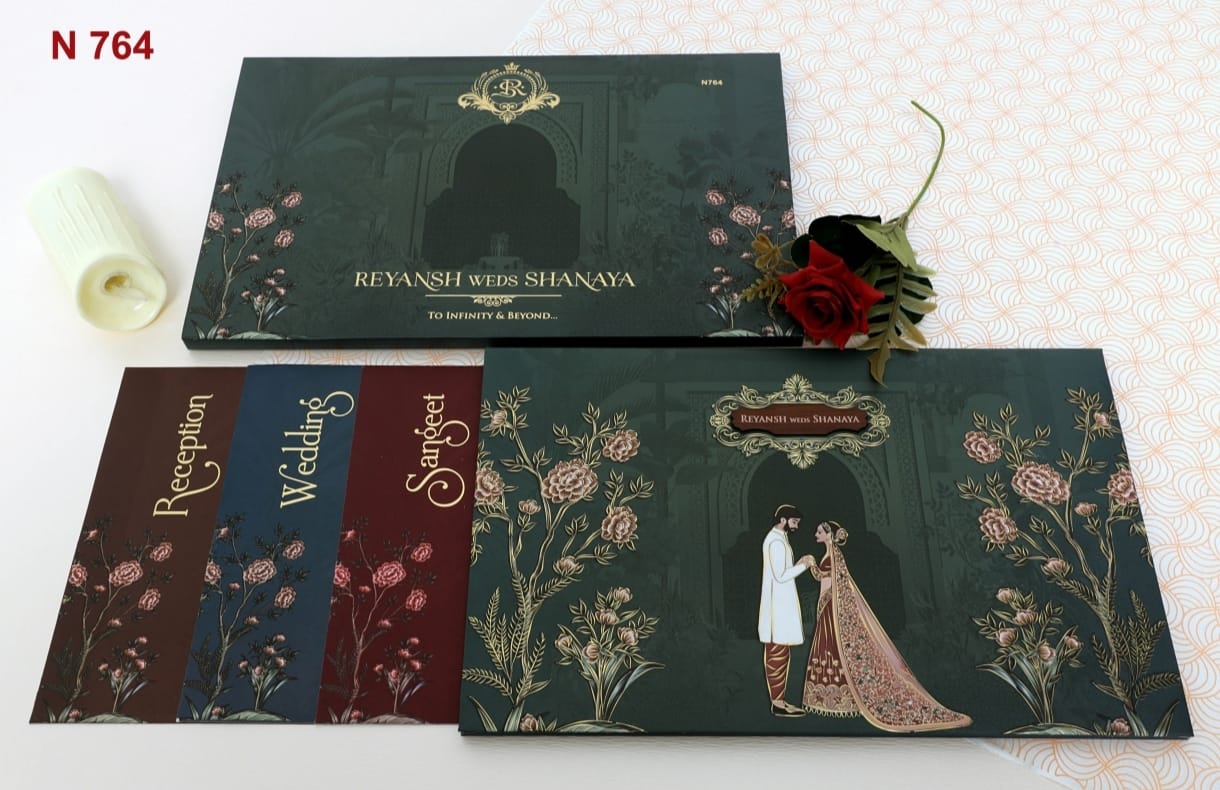 Gulshan Card Collection Designer Wedding Invitation Card (Pack of 50)