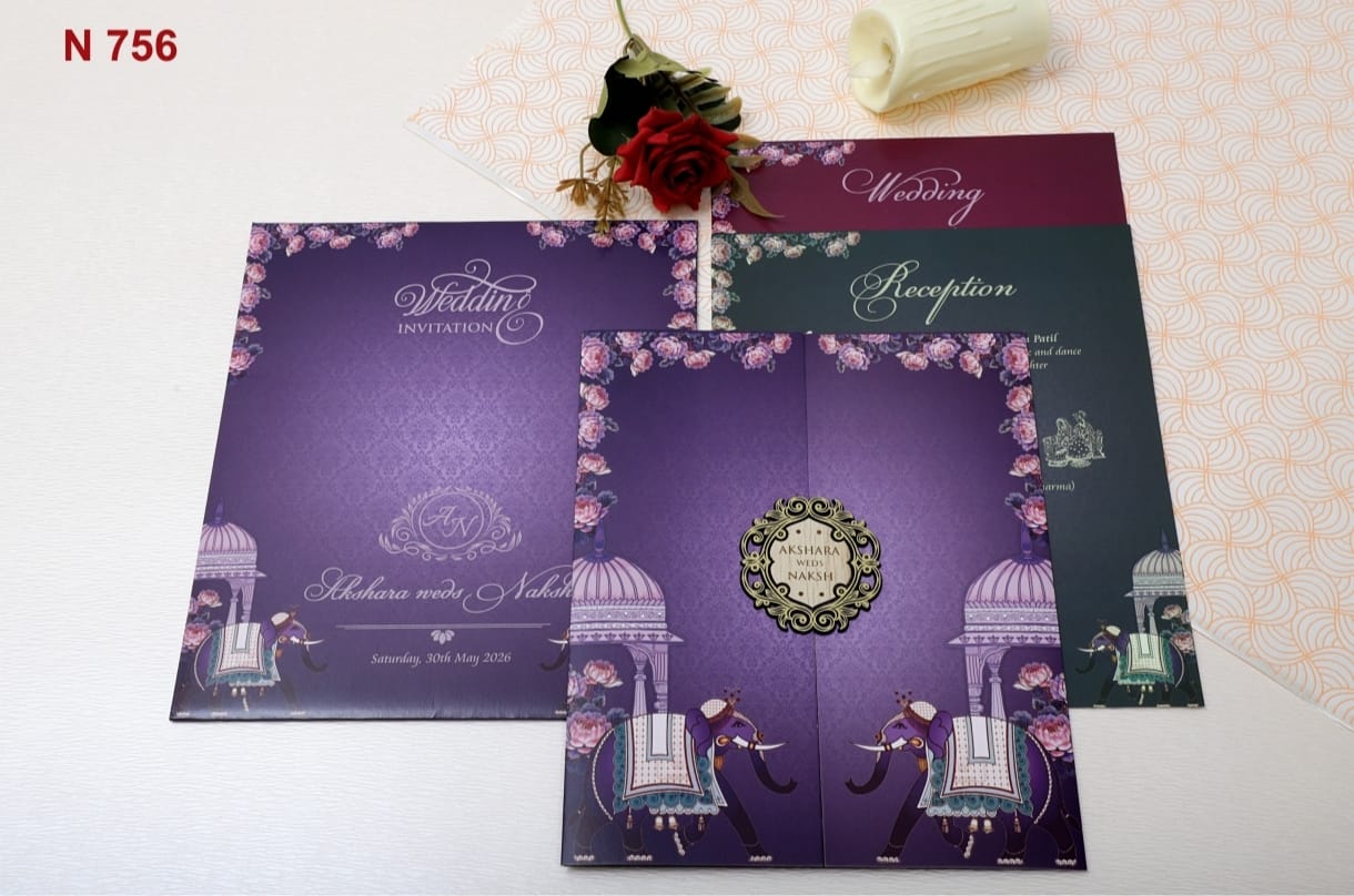 Gulshan Card Collection Designer Wedding Invitation Card (Pack of 50)