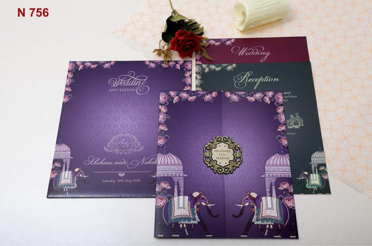 Gulshan Card Collection Designer Wedding Invitation Card (Pack of 50)