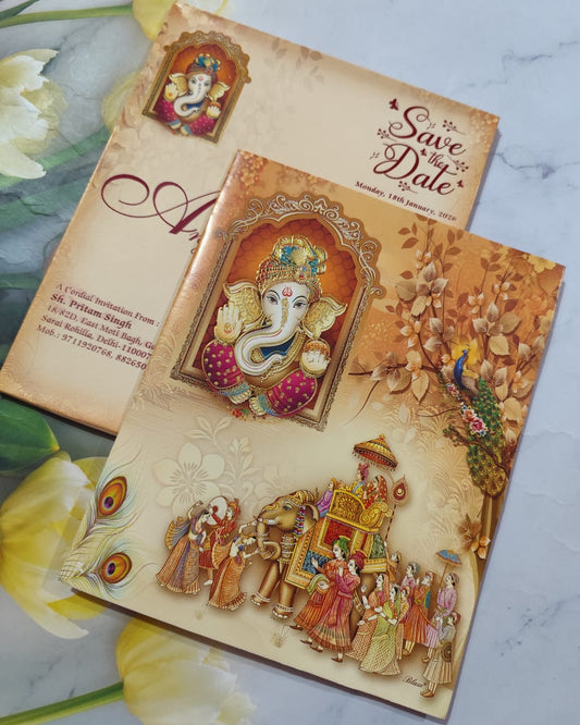 Gulshan Card Collection Designer Wedding Invitation Card (Pack of 50) AC 1125/29