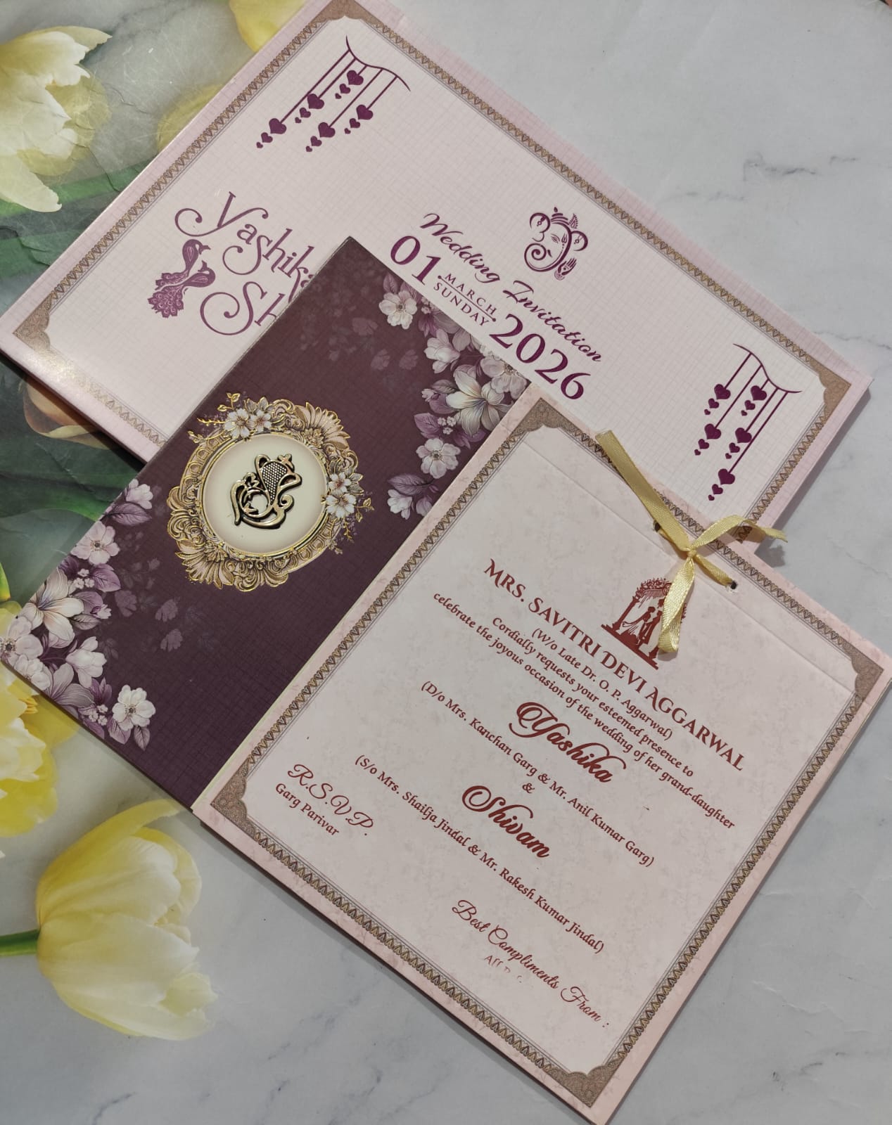 Gulshan Card Collection Designer Wedding Invitation Card (Pack of 50) AC 1125/79