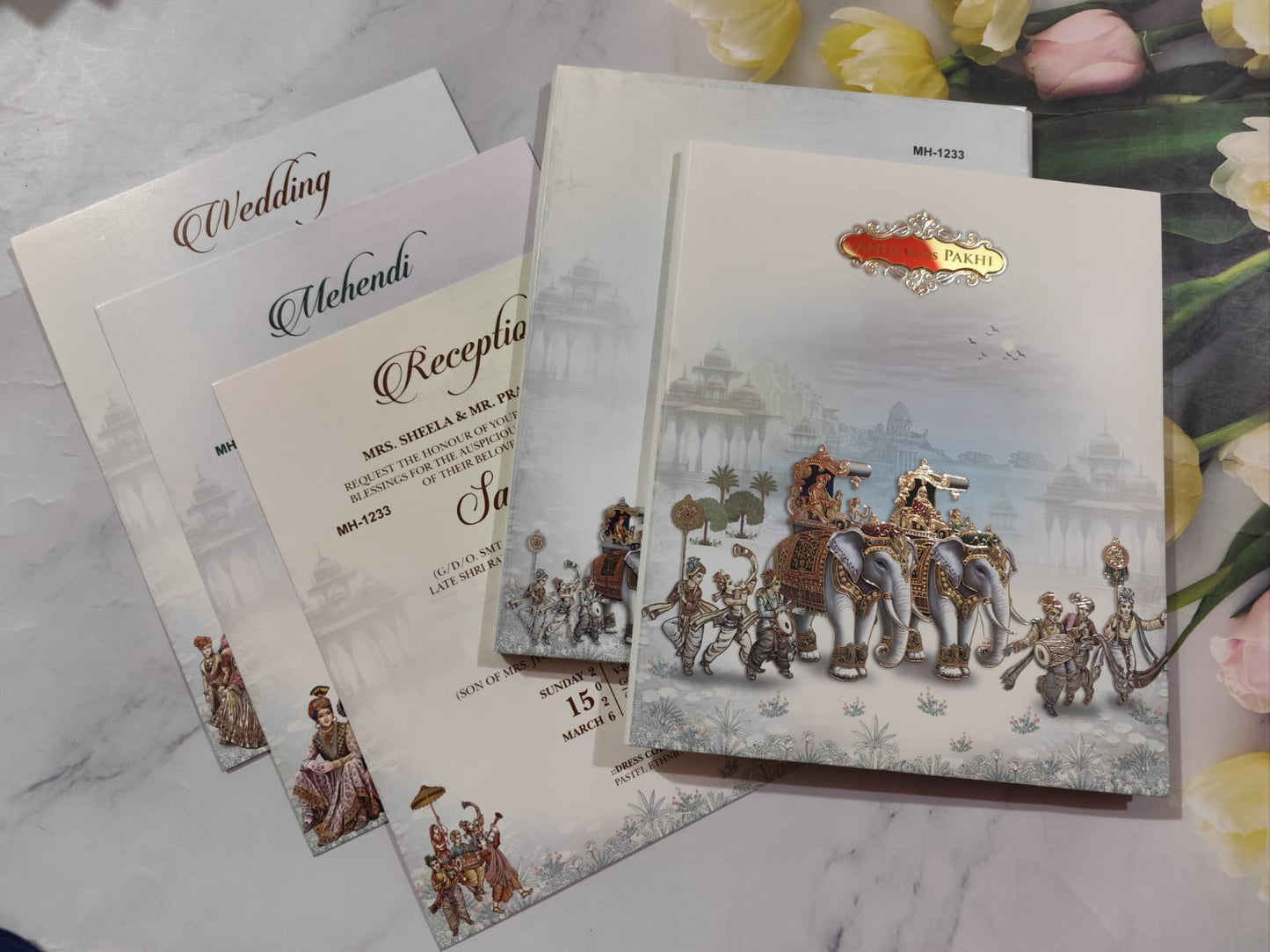 Gulshan Card Collection Designer Wedding Invitation Card (Pack of 50)