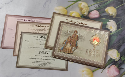 Gulshan Card Collection Designer Wedding Invitation Card (Pack of 50)