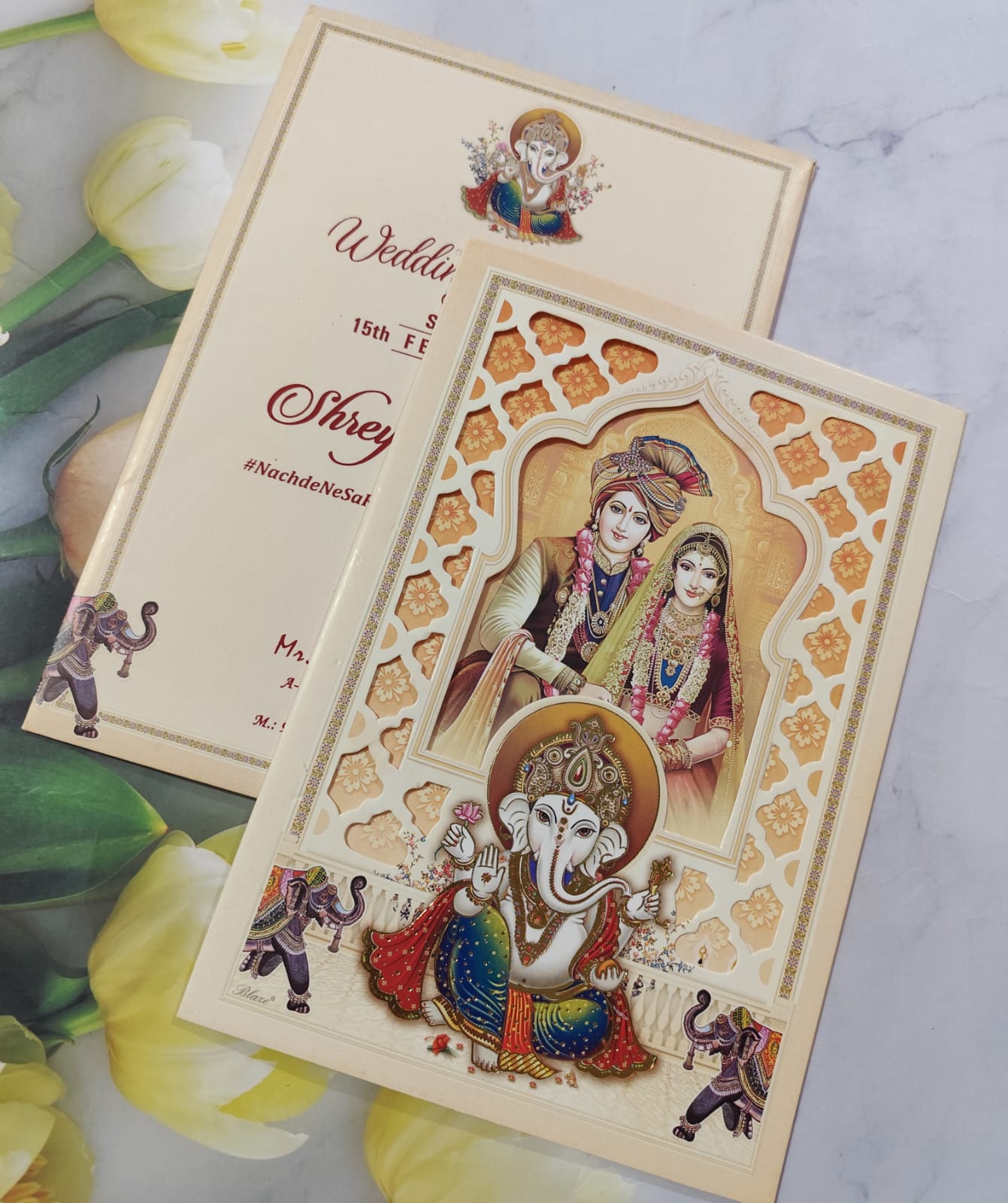 Gulshan Card Collection Designer Wedding Invitation Card (Pack of 50) AC 1125/26