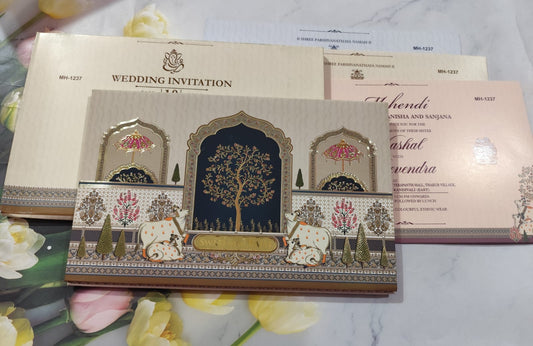 Gulshan Card Collection Designer Wedding Invitation Card (Pack of 50)