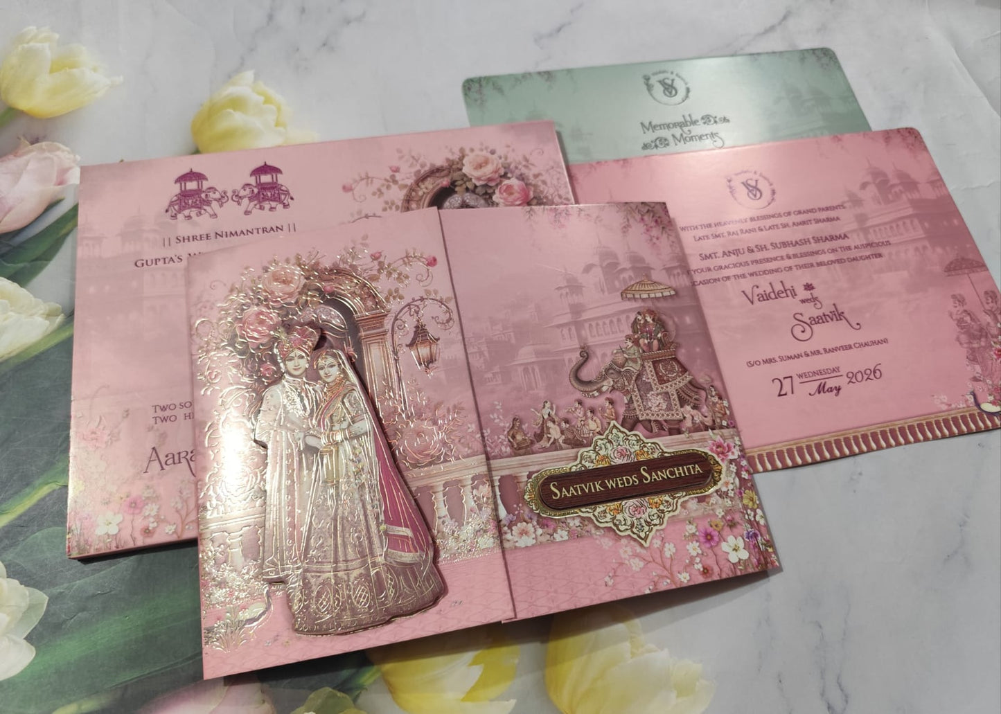Gulshan Card Collection Designer Wedding Invitation Card (Pack of 50) RD