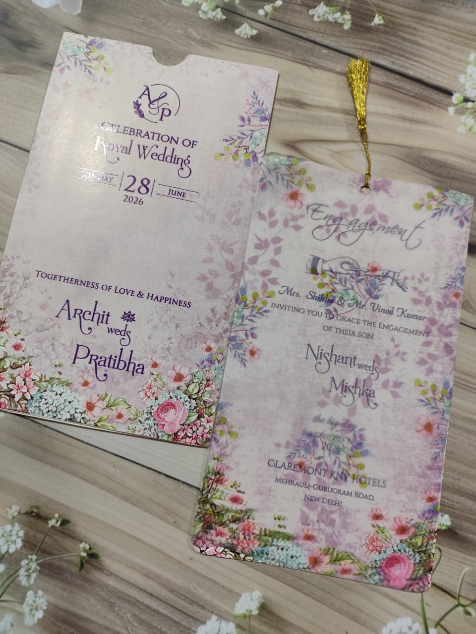 Gulshan Card Collection Designer Wedding Invitation Card (Pack of 50)