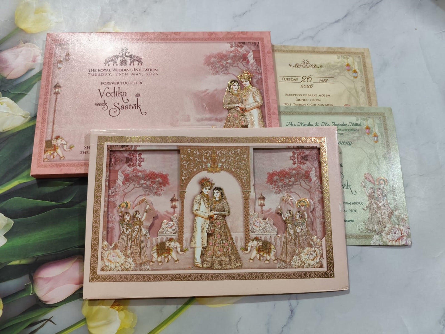 Gulshan Card Collection Designer Wedding Invitation Card (Pack of 50) RD