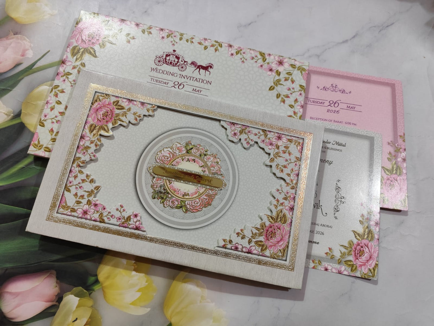 Gulshan Card Collection Designer Wedding Invitation Card (Pack of 50) RD