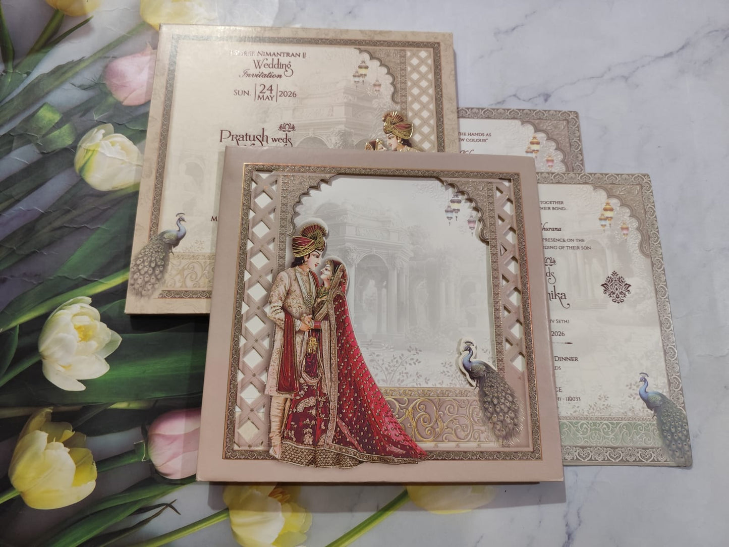 Gulshan Card Collection Designer Wedding Invitation Card (Pack of 50) RD