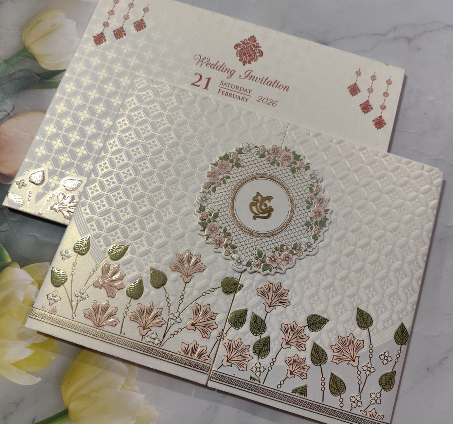 Gulshan Card Collection Designer Wedding Invitation Card (Pack of 50) RD