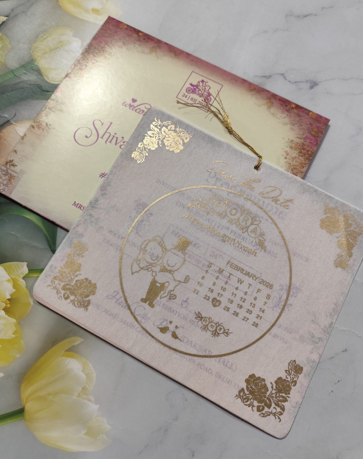 Gulshan Card Collection Designer Wedding Invitation Card (Pack of 50) AND