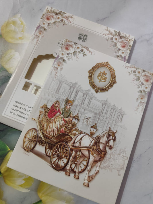 Gulshan Card Collection Designer Wedding Invitation Card (Pack of 50) AND