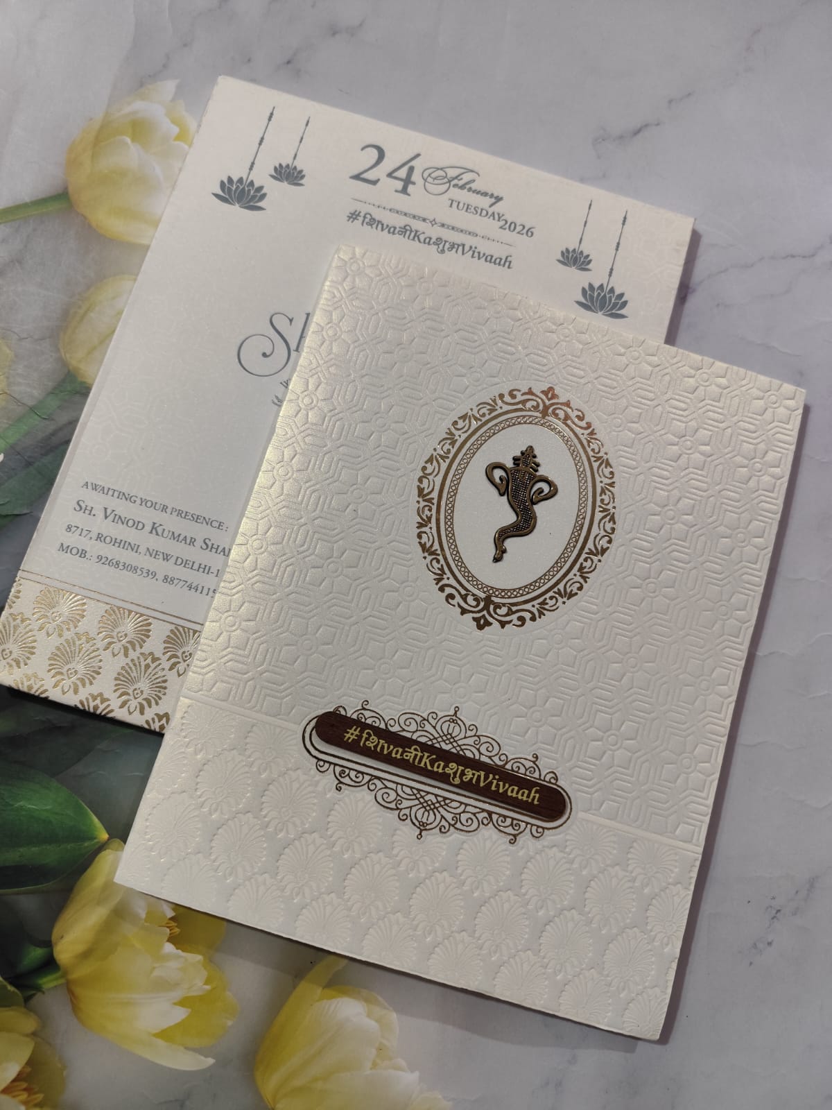 Gulshan Card Collection Designer Wedding Invitation Card (Pack of 50) AND