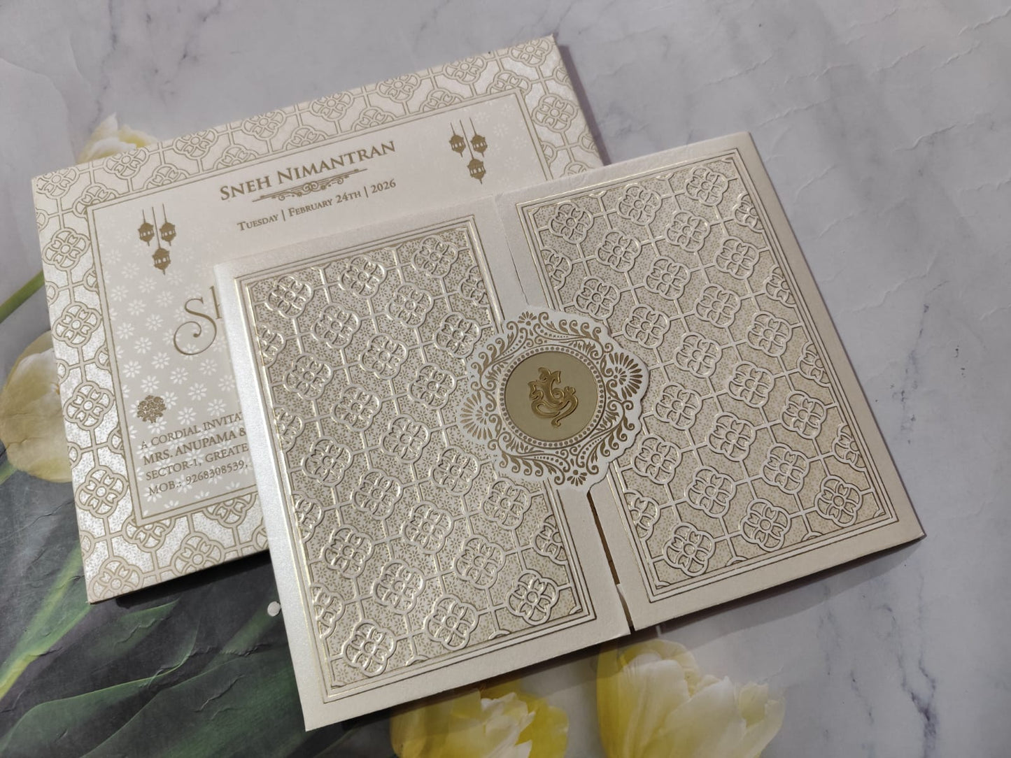 Gulshan Card Collection Designer Wedding Invitation Card (Pack of 50) AND