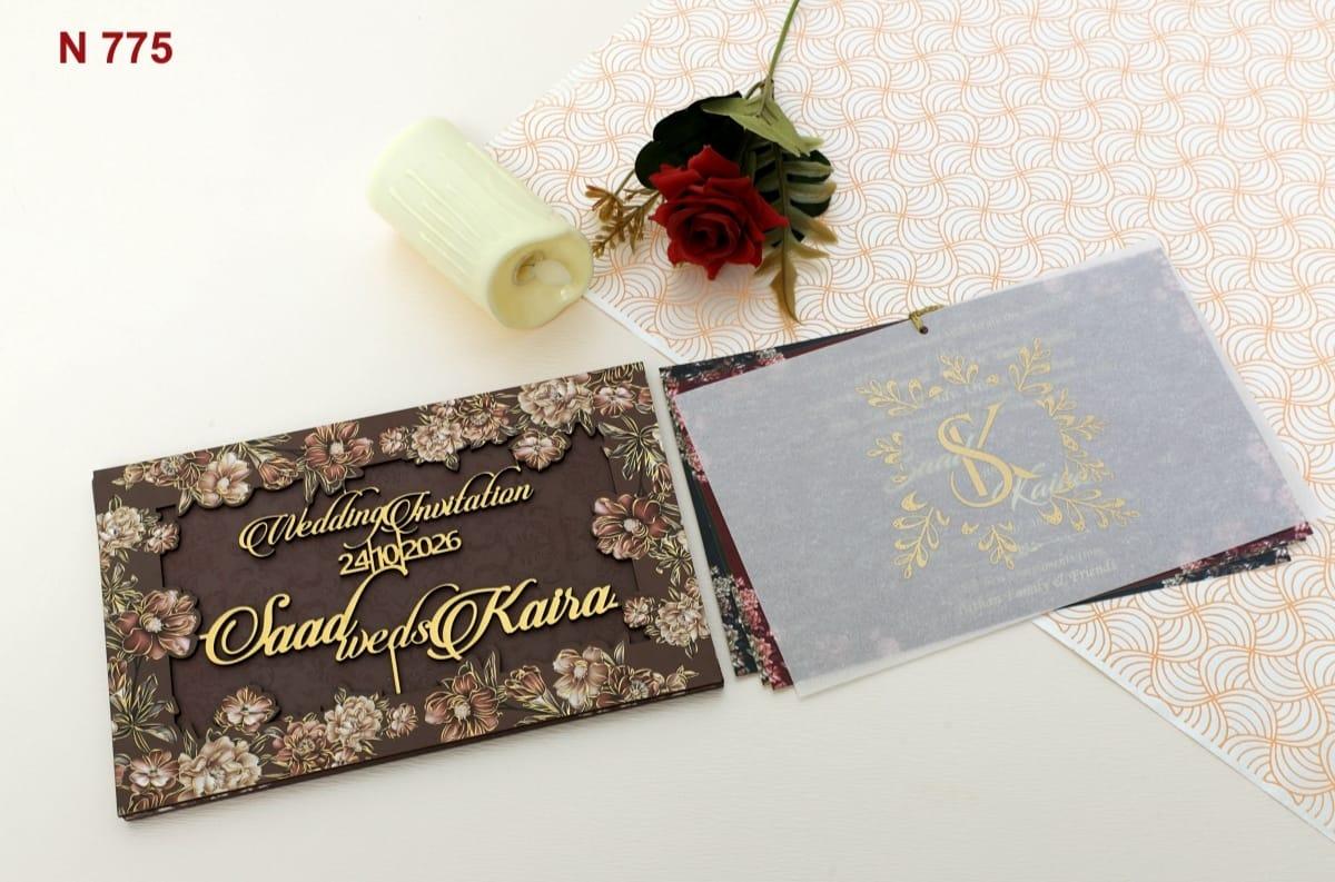 Gulshan Card Collection Designer Wedding Invitation Card (Pack of 50)