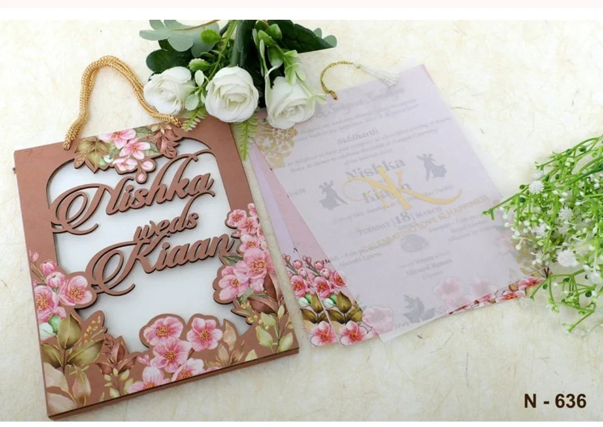 Gulshan Card Collection Designer Wedding Invitation Card (Pack of 50)