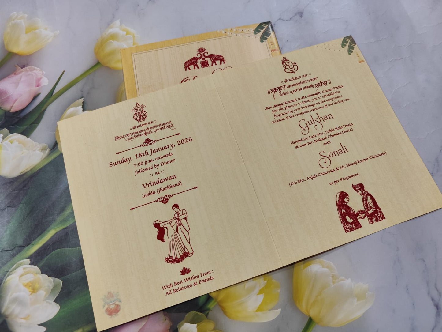 Gulshan Card Collection Designer Wedding Invitation Card (Pack of 50) AC 1125/106