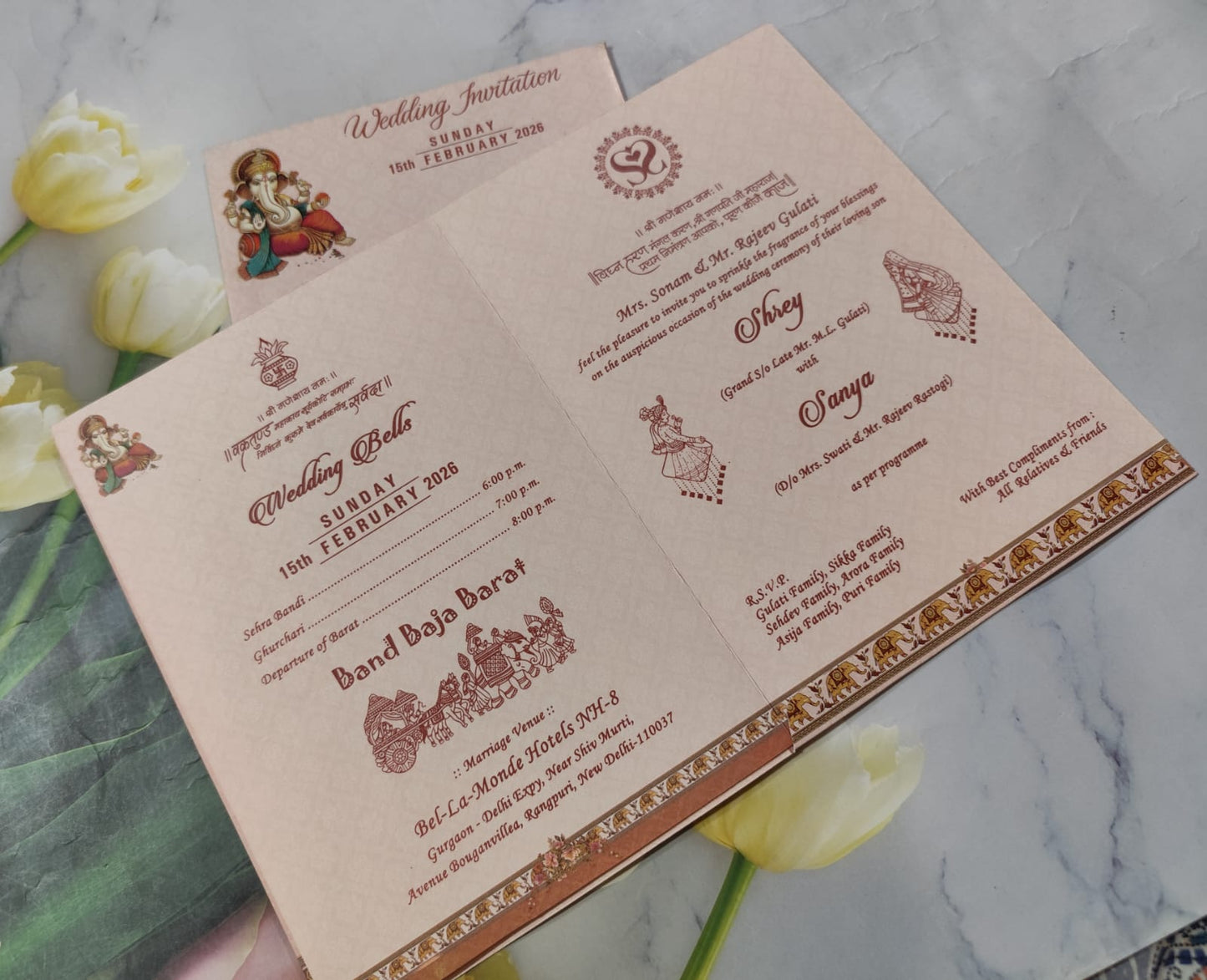 Gulshan Card Collection Designer Wedding Invitation Card (Pack of 50) AC 1125/27