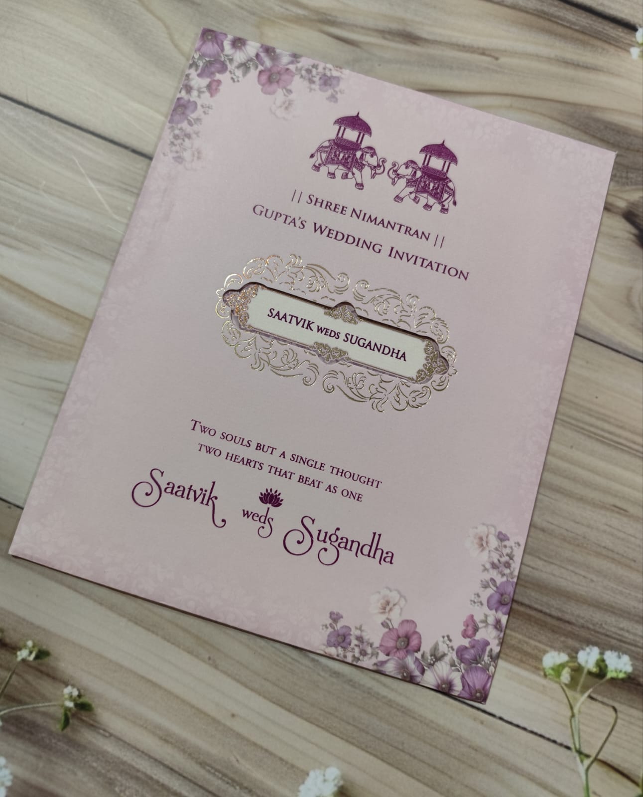 Gulshan Card Collection Designer Wedding Invitation Card (Pack of 50)