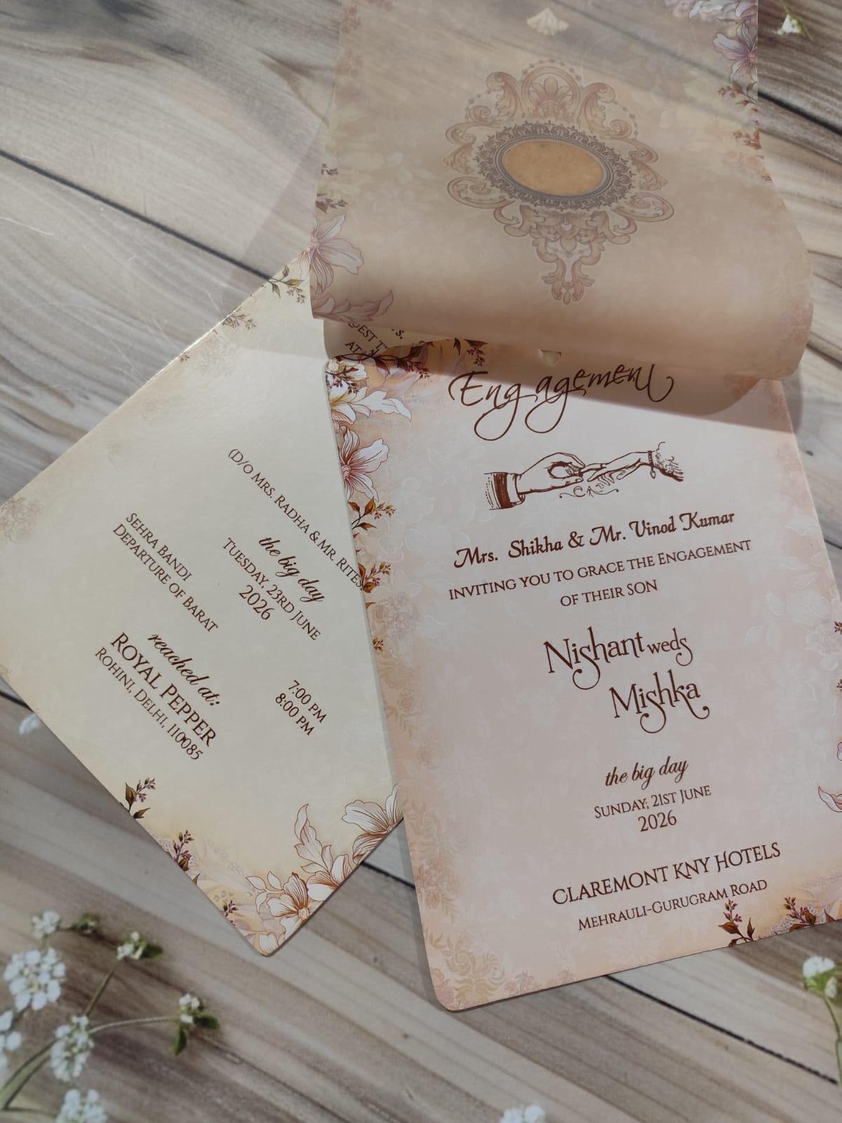 Gulshan Card Collection Designer Wedding Invitation Card (Pack of 50)