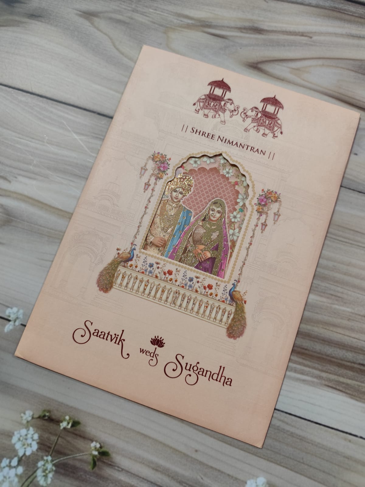 Gulshan Card Collection Designer Wedding Invitation Card (Pack of 50)