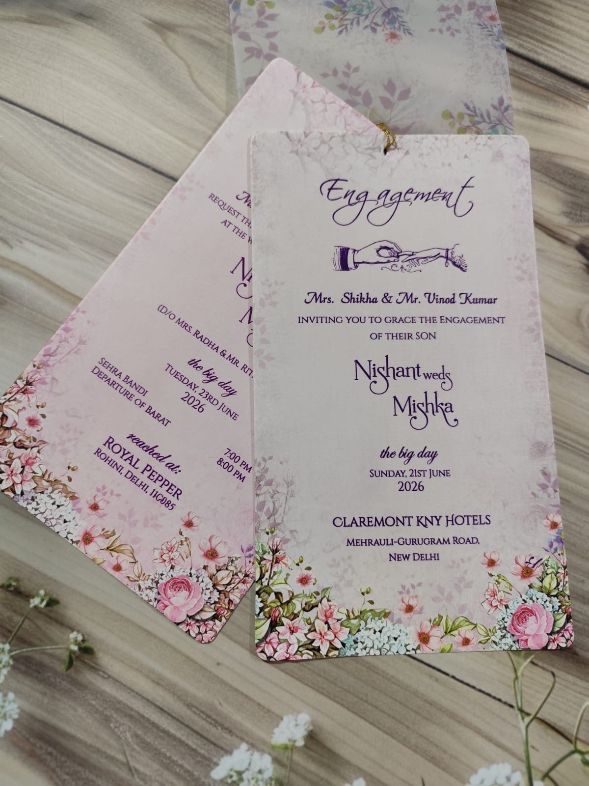 Gulshan Card Collection Designer Wedding Invitation Card (Pack of 50)