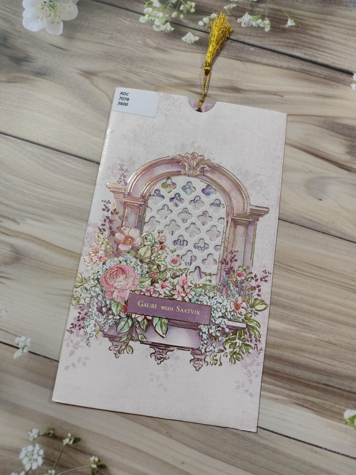 Gulshan Card Collection Designer Wedding Invitation Card (Pack of 50)