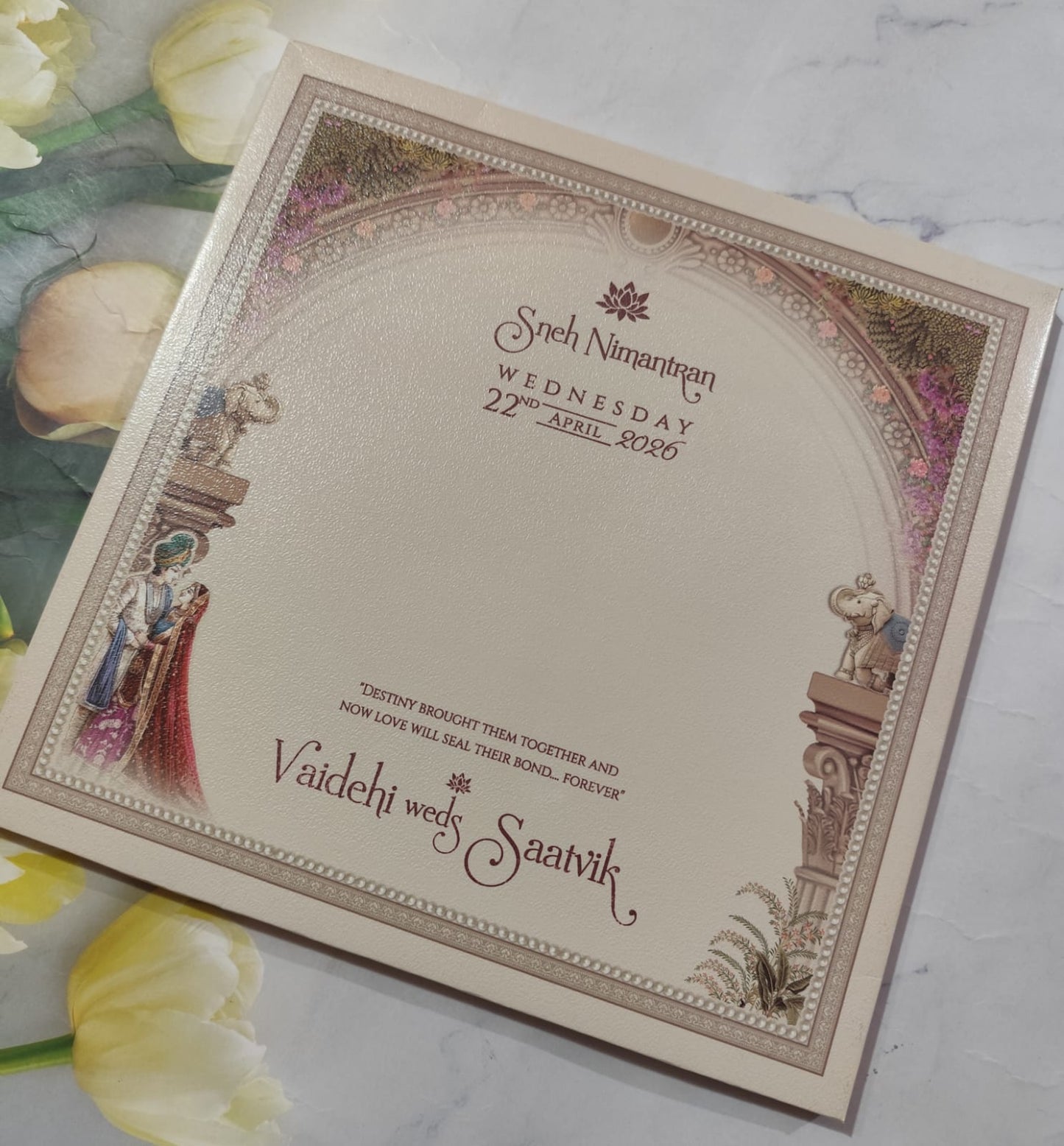 Gulshan Card Collection Designer Wedding Invitation Card (Pack of 50) RD