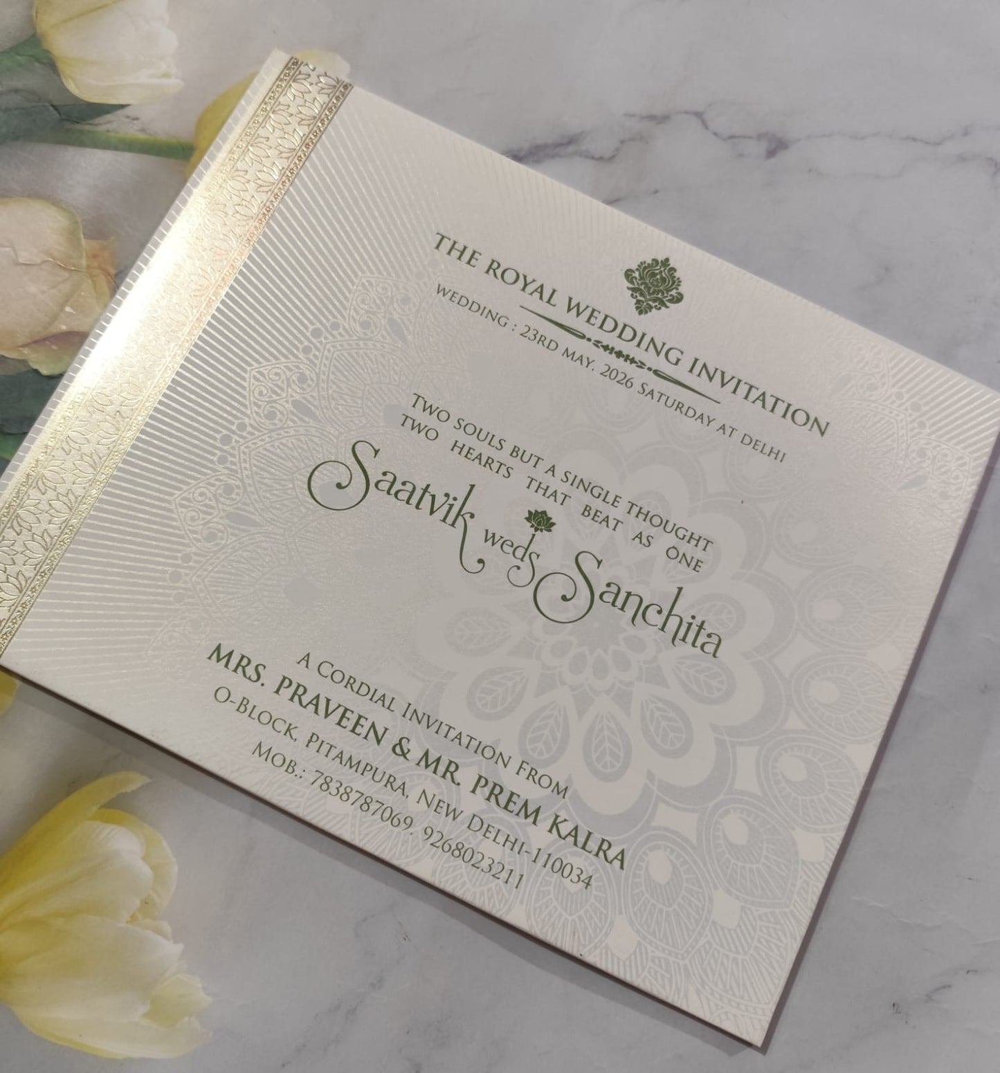 Gulshan Card Collection Designer Wedding Invitation Card (Pack of 50) RD