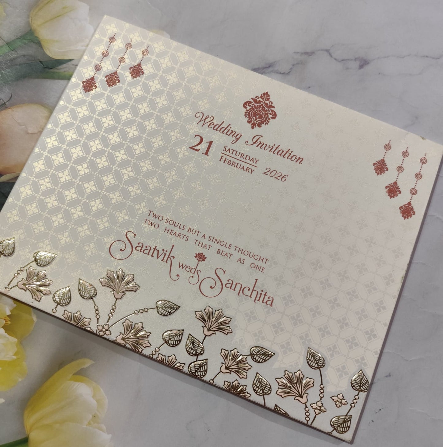 Gulshan Card Collection Designer Wedding Invitation Card (Pack of 50) RD