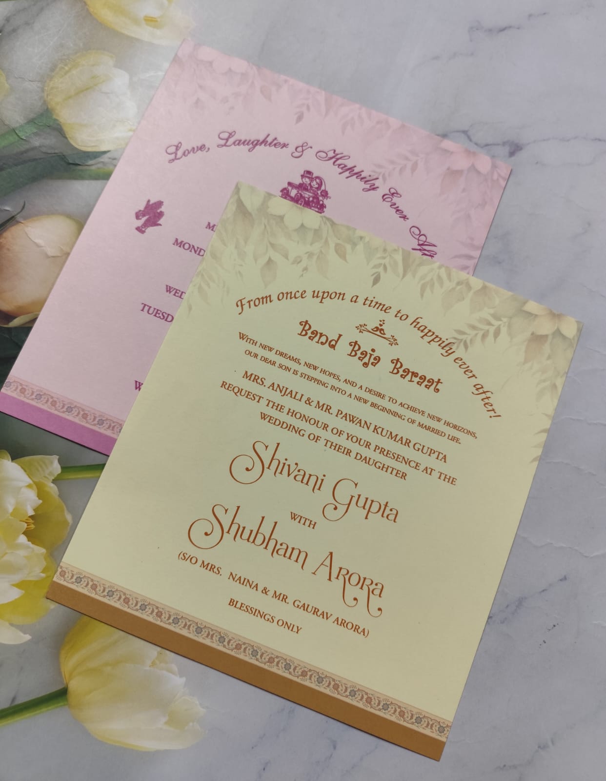 Gulshan Card Collection Designer Wedding Invitation Card (Pack of 50) AND