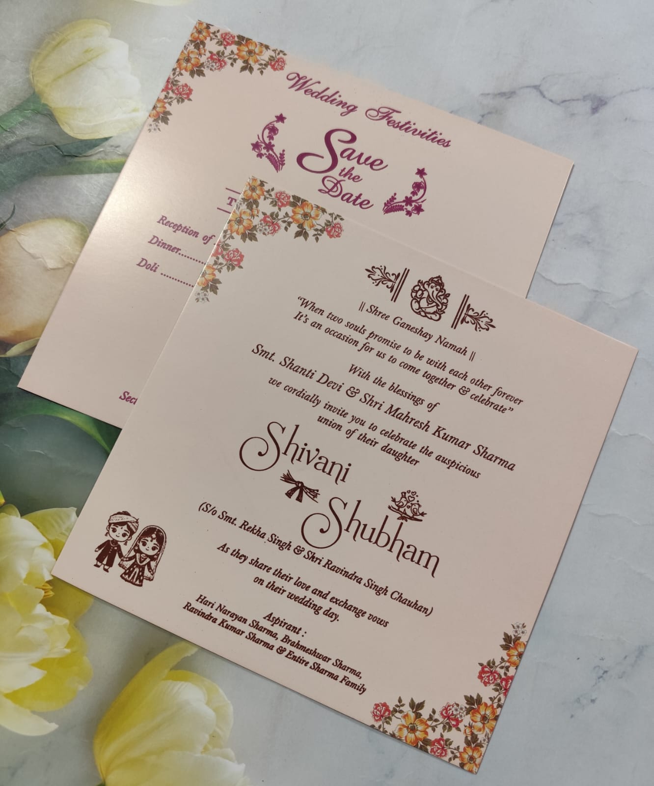 Gulshan Card Collection Designer Wedding Invitation Card (Pack of 50) AND