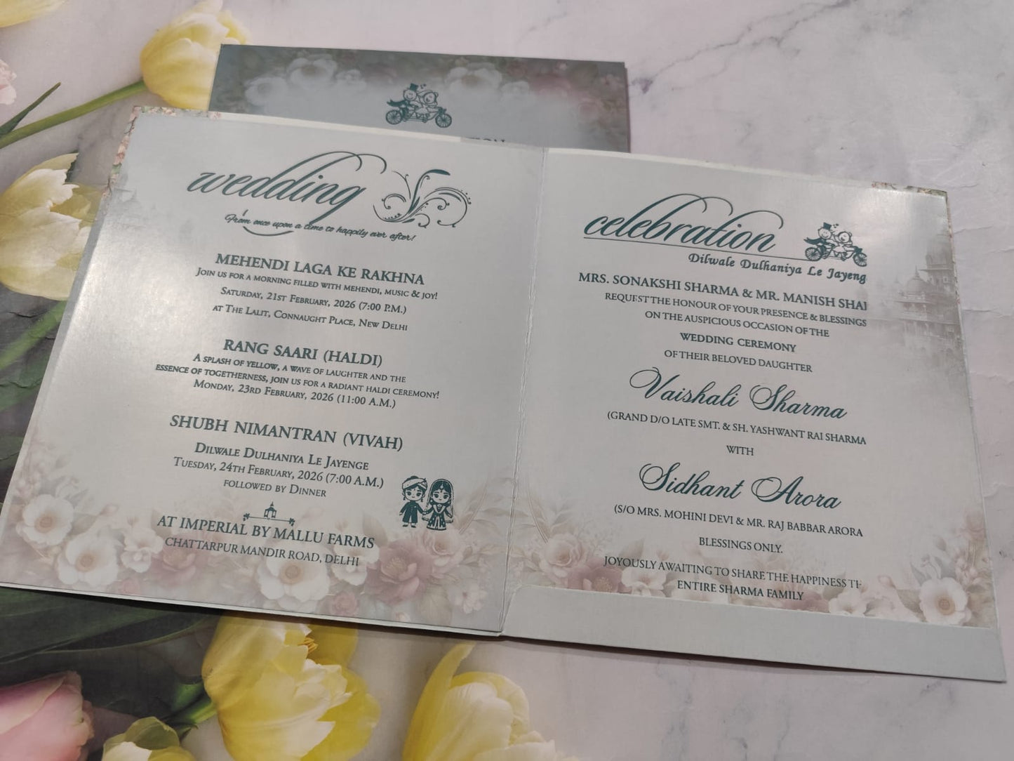 Gulshan Card Collection Designer Wedding Invitation Card (Pack of 50) AND