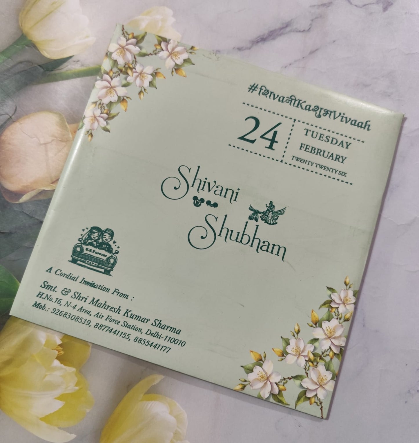 Gulshan Card Collection Designer Wedding Invitation Card (Pack of 50) AND