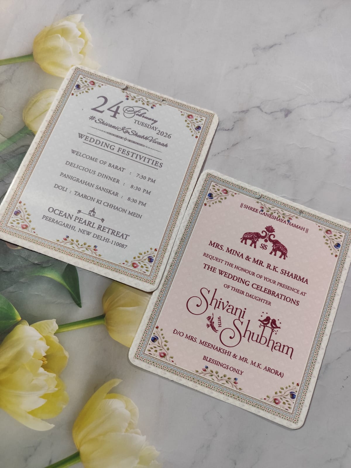 Gulshan Card Collection Designer Wedding Invitation Card (Pack of 50) AND