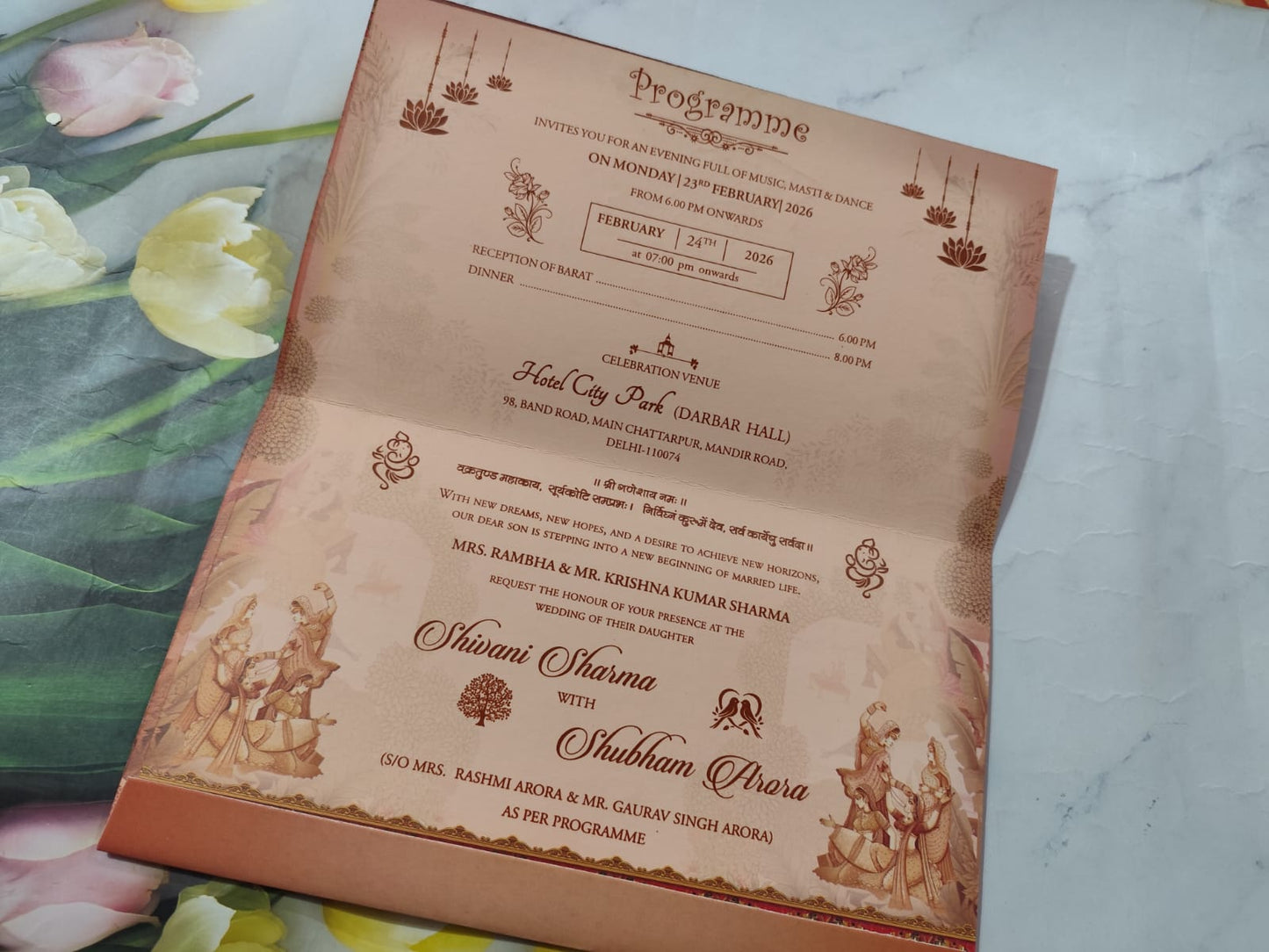 Gulshan Card Collection Designer Wedding Invitation Card (Pack of 50) AND