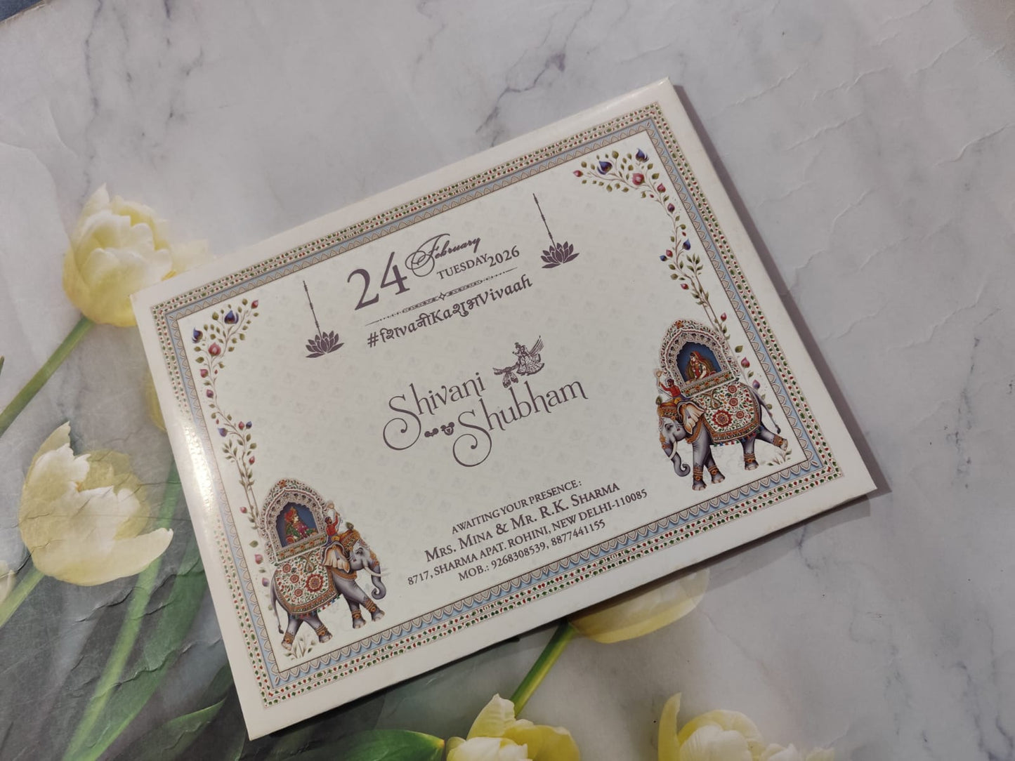 Gulshan Card Collection Designer Wedding Invitation Card (Pack of 50) AND